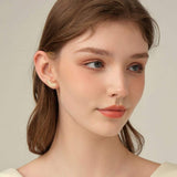 Moissanite 925 Sterling Silver Leaf Shape Stud Earrings - Trendsi - Flyclothing LLC