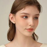 Moissanite 925 Sterling Silver Leaf Shape Stud Earrings - Trendsi