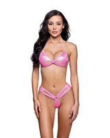 Roma Costume 2PC Shimmer Keyhole Short Set - Roma Costume - Flyclothing LLC