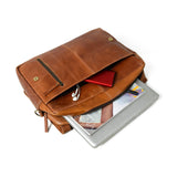 Wilson Tan Leather Crossbody Bag - Classy Leather Bags - Flyclothing LLC