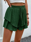 Tied Layered High Waist Shorts - Trendsi - Flyclothing LLC