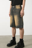 Men's Wasteland Style Demin Shorts with Pockets - Trendsi