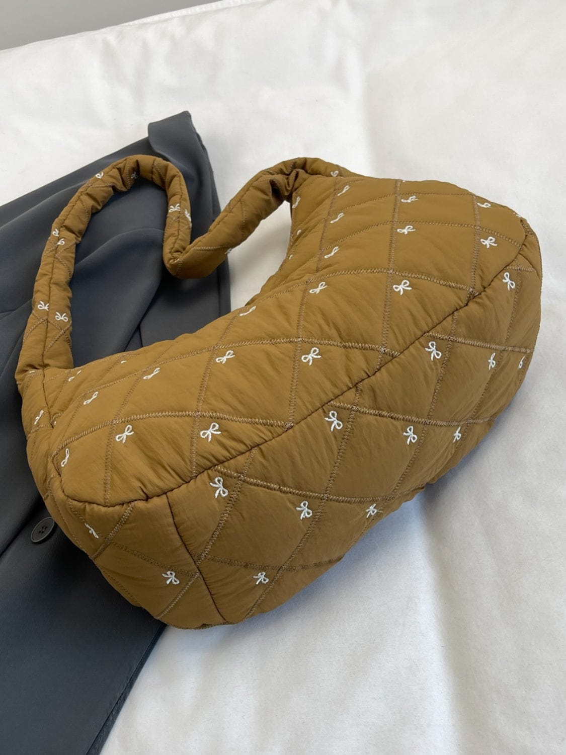 Bow Polyester Shoulder Bag - Trendsi