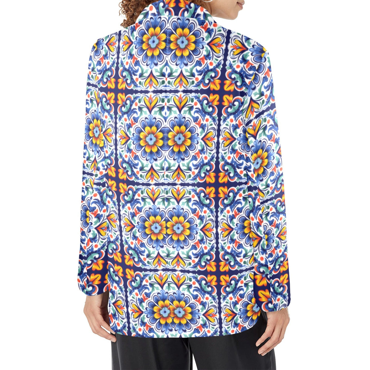 Baha Ranch Blues Talavera Women's Blazer - Baha Ranch Western Wear - Flyclothing LLC