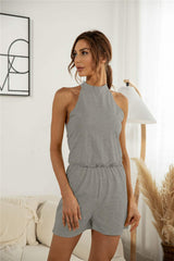 Cutout Grecian Neck Romper - Trendsi - Flyclothing LLC