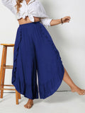 Plus Size Ruffled Wide Leg Pants - Trendsi