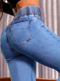 High Rise Bootcut Jeans - Trendsi - Flyclothing LLC