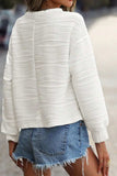 Texture Round Neck Long Sleeve Sweatshirt - Trendsi - Flyclothing LLC