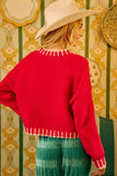 BiBi Christmas Theme Sequin Lattering Sweater - Trendsi - Flyclothing LLC