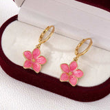 4 Piece Colorful Flower Drop Earrings - Trendsi - Flyclothing LLC