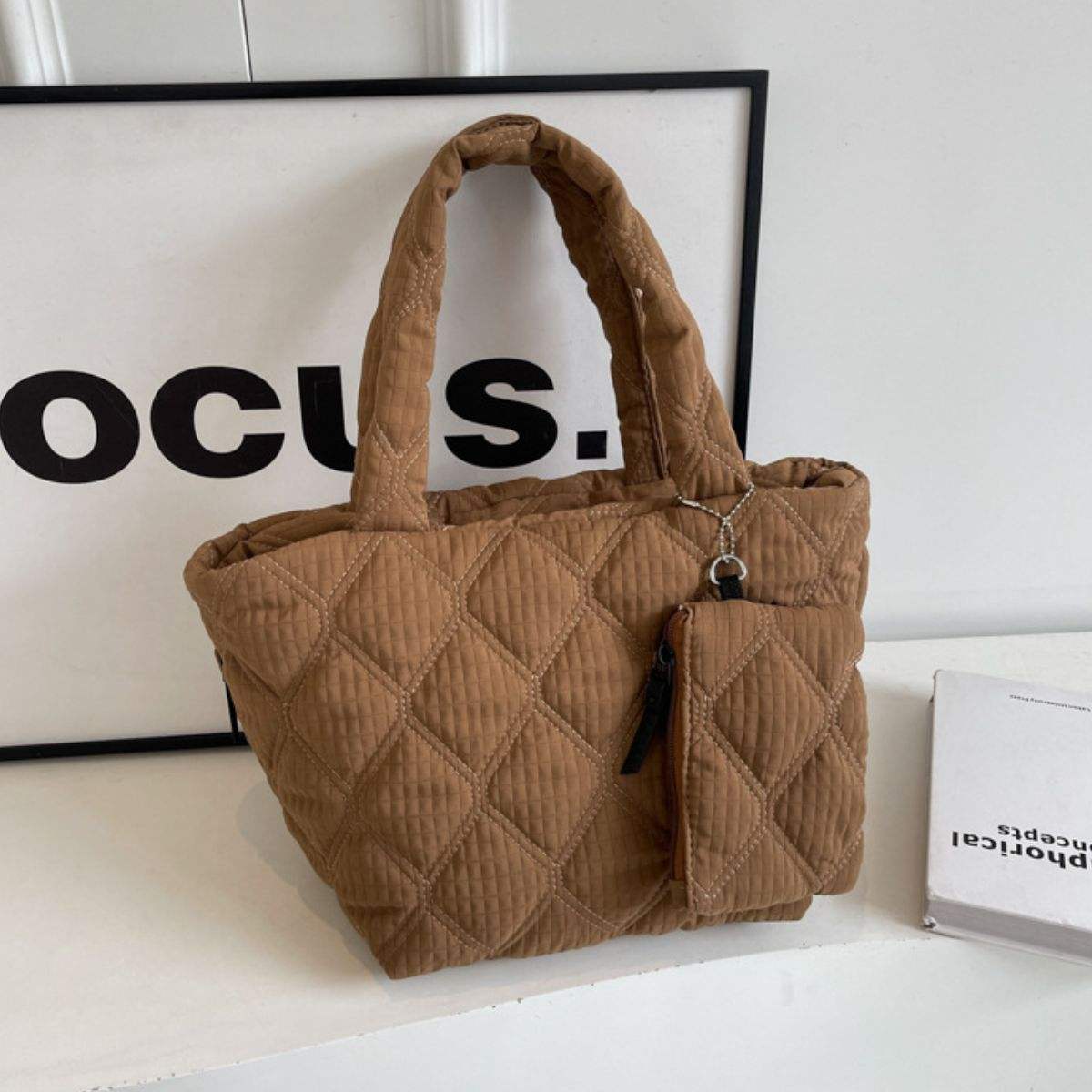Polyester Medium Tote Bag - Trendsi - Flyclothing LLC
