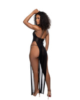 Roma Costume Long Mesh Gown with Slits - Roma Costume - Flyclothing LLC