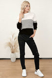 Striped Color Block Long Sleeve Knit Top - Trendsi - Flyclothing LLC