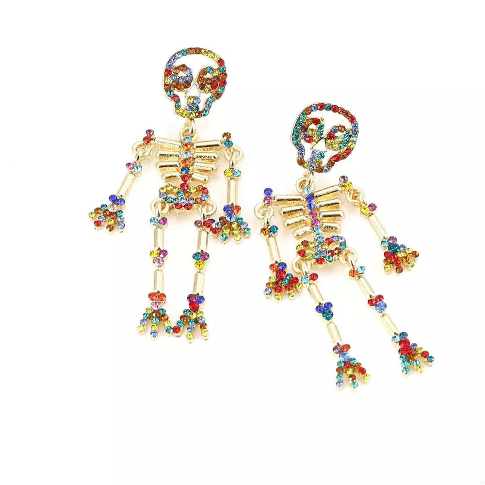Halloween Skeleton Statement Earrings - Trendsi - Flyclothing LLC