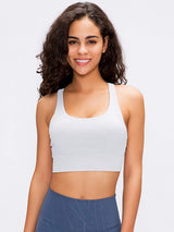 Crisscross Scoop Neck Active Tank - Trendsi - Flyclothing LLC