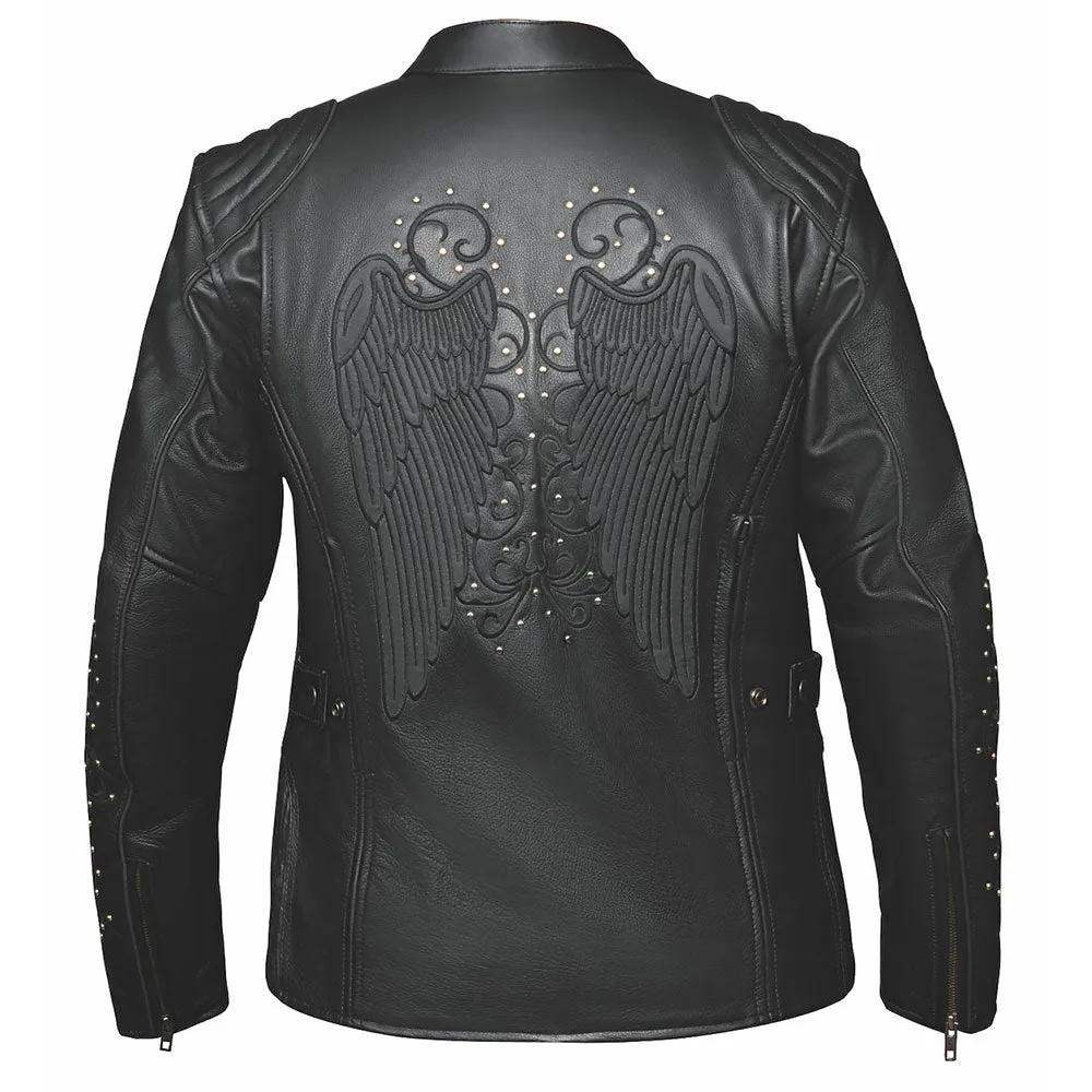 Angel - Women's Leather Motorcycle Jacket - Unik Just for Bikers - Flyclothing LLC