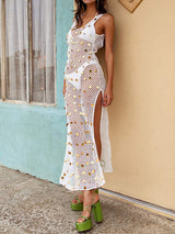 Openwork Slit V-Neck Cover Up - Trendsi - Flyclothing LLC