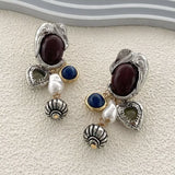Zinc Alloy Heart Dangle Earrings - Trendsi - Flyclothing LLC