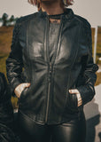 Juno - Ladies Premium Leather Jacket - Unik Just for Bikers - Flyclothing LLC