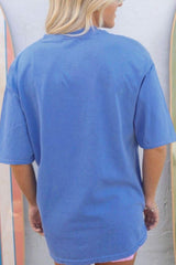 Graphic Round Neck Short Sleeve T-Shirt - Trendsi - Flyclothing LLC