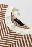 Striped Round Neck Long Sleeve Sweater - Trendsi - Flyclothing LLC