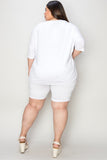 Basic Bae Bamboo Full Size V-Neck Drop Shoulder T-Shirt and Shorts Set - ShopBasicbae - Flyclothing LLC