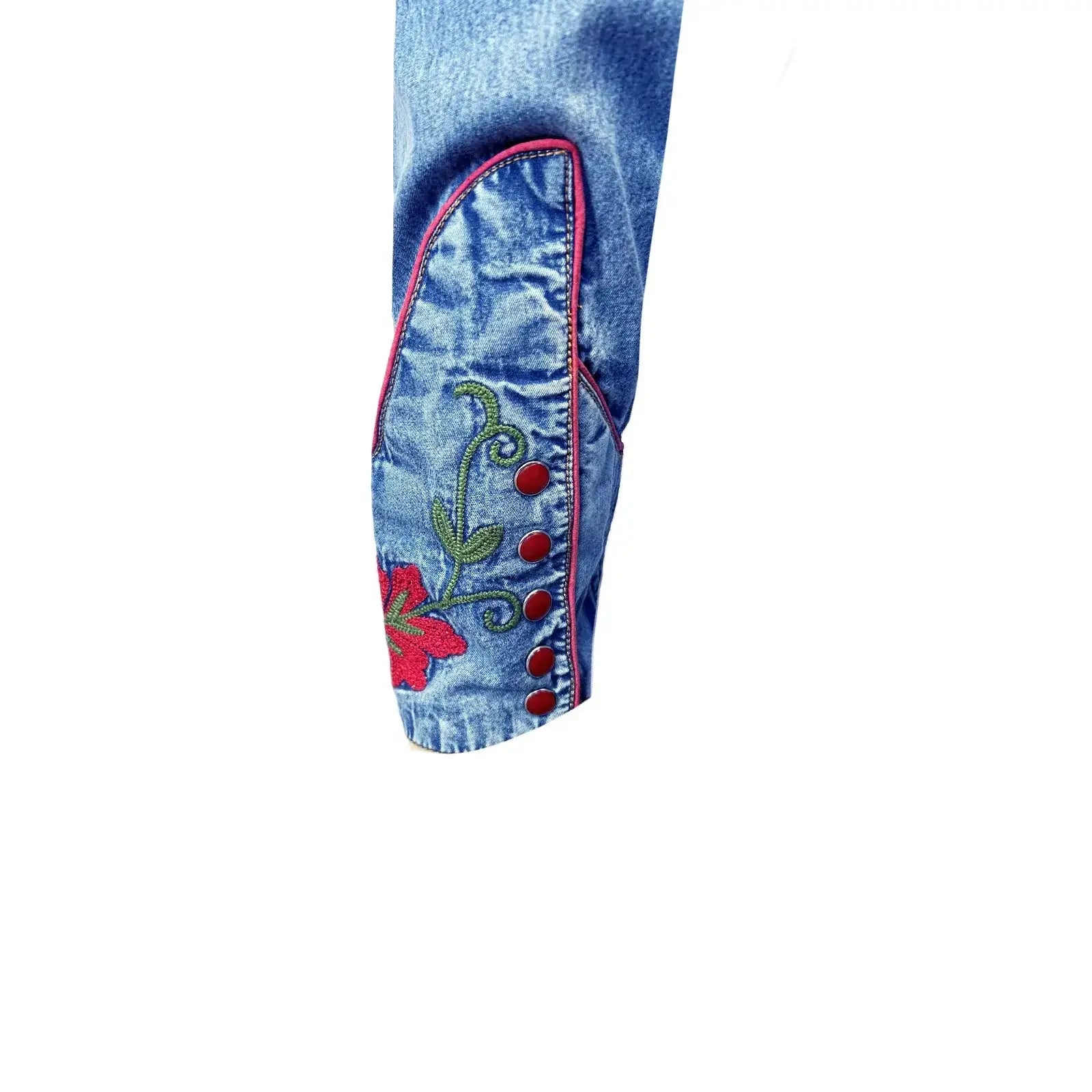 Rockmount Ranch Wear mens vintage bronc embroidered western shirt in denim - Rockmount Clothing - Flyclothing LLC