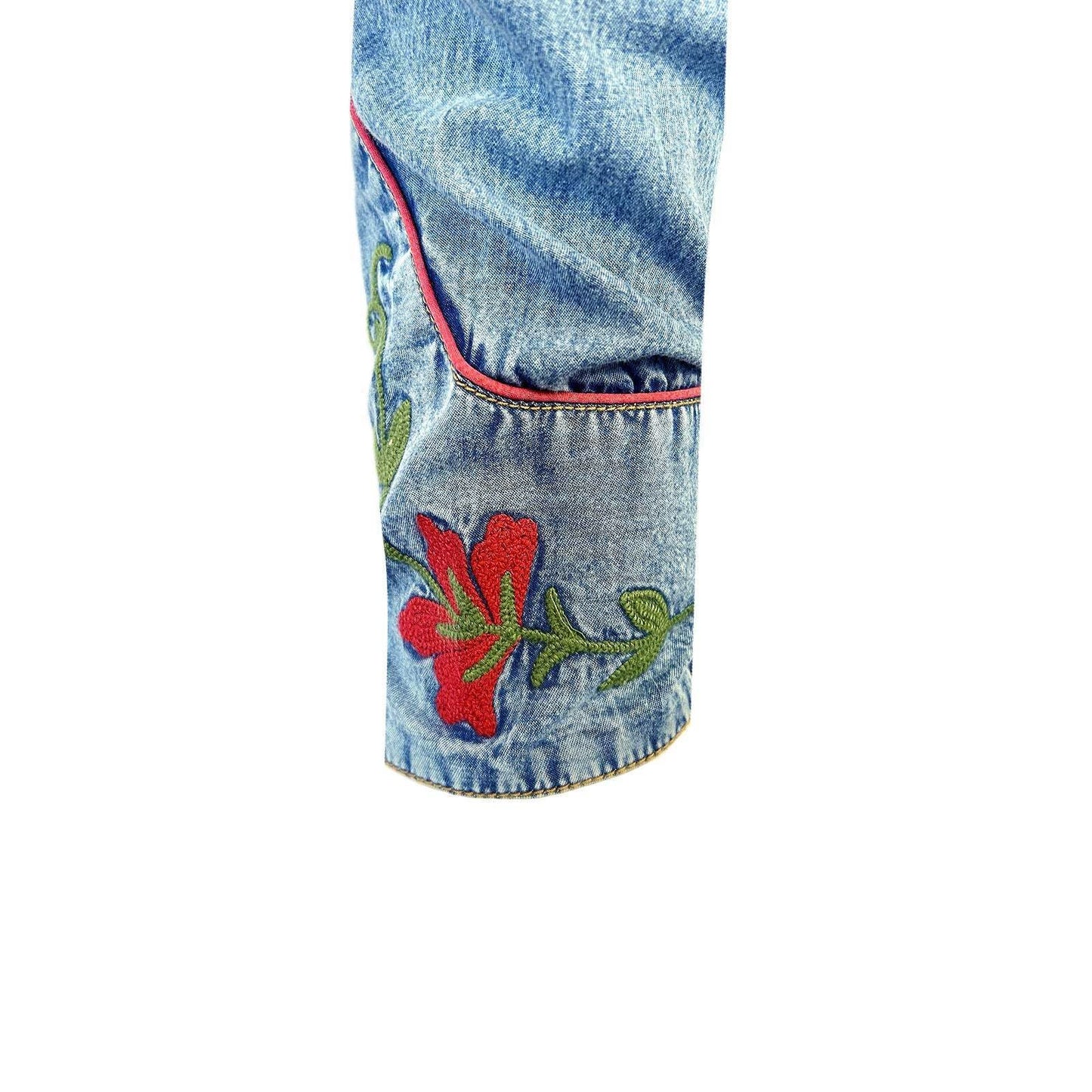 Rockmount Ranch Wear mens vintage bronc embroidered western shirt in denim - Rockmount Clothing - Flyclothing LLC