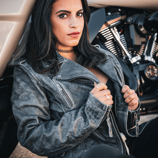 6841.GY - Ladies 3-in-1 Leather Jacket