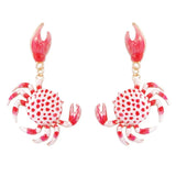 Alloy Crab-Shaped Earrings - Trendsi - Flyclothing LLC