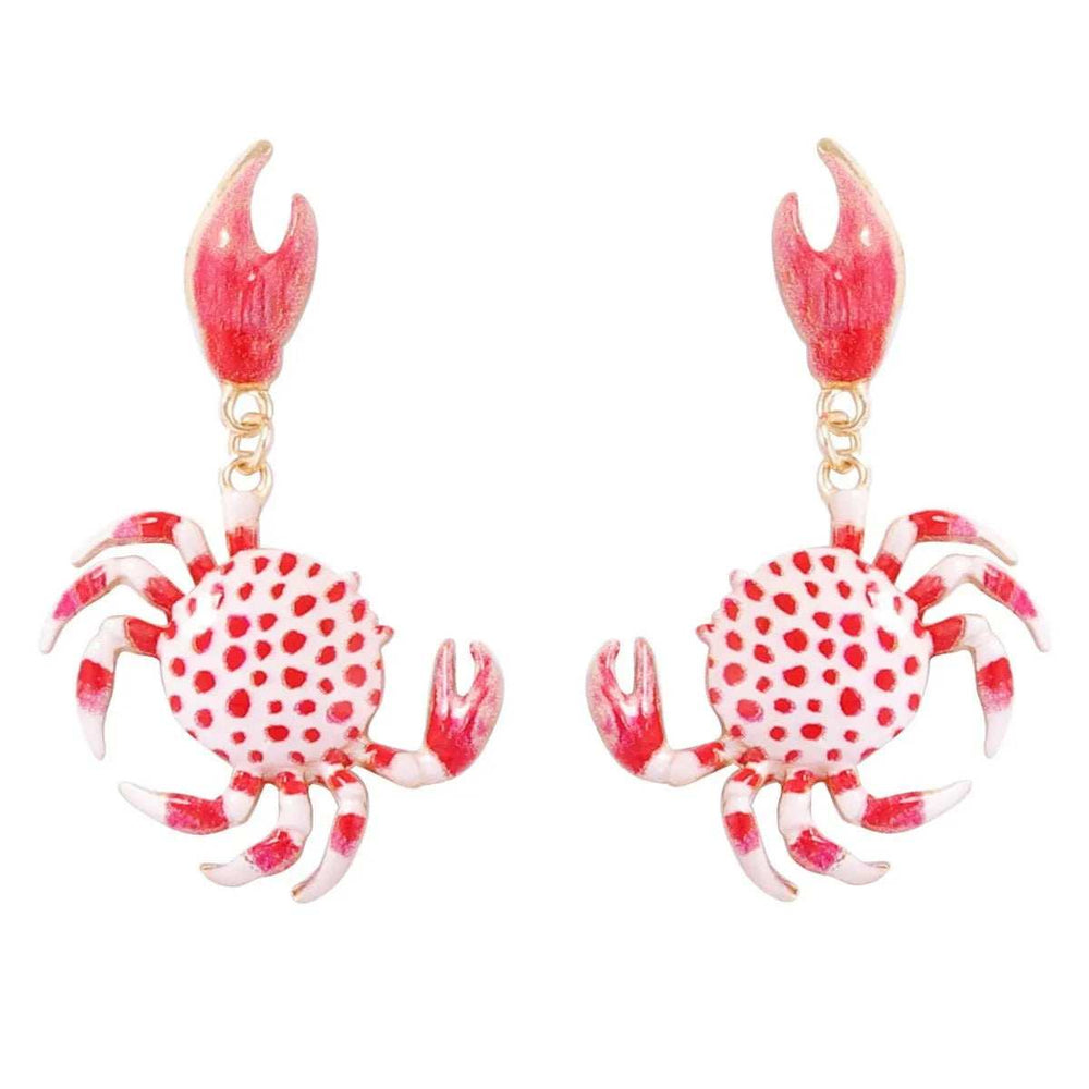Alloy Crab-Shaped Earrings - Trendsi - Flyclothing LLC