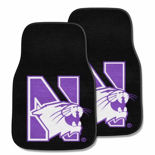 Northwestern Wildcats Front Carpet Car Mat Set - 2 Pieces - Northwestern