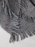 Fringe Open Front Half Sleeve Poncho - Trendsi