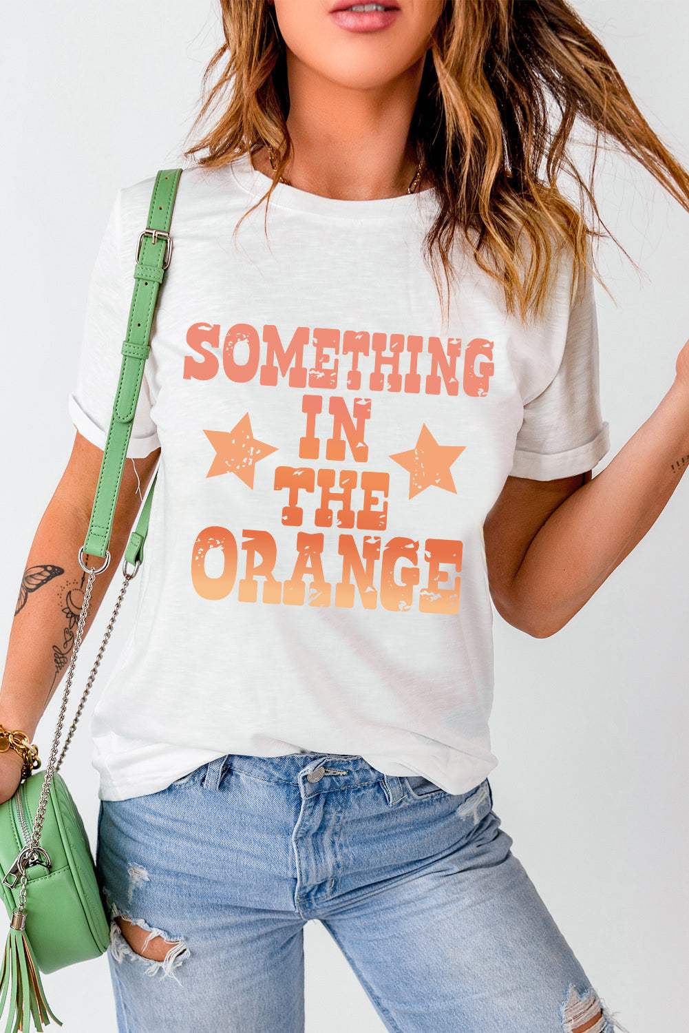 Letter Graphic Round Neck Short Sleeve T-Shirt - Trendsi - Flyclothing LLC