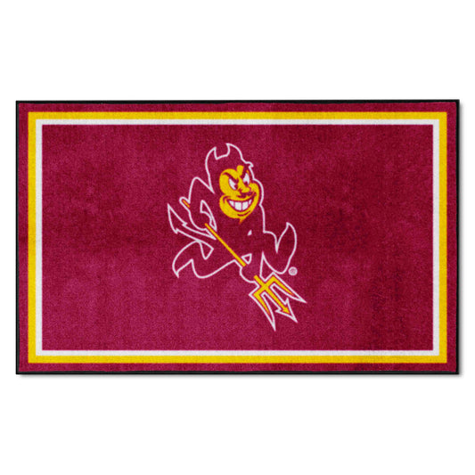 Arizona State Sun Devils 4ft. x 6ft. Plush Area Rug, Sparky Logo - Arizona State