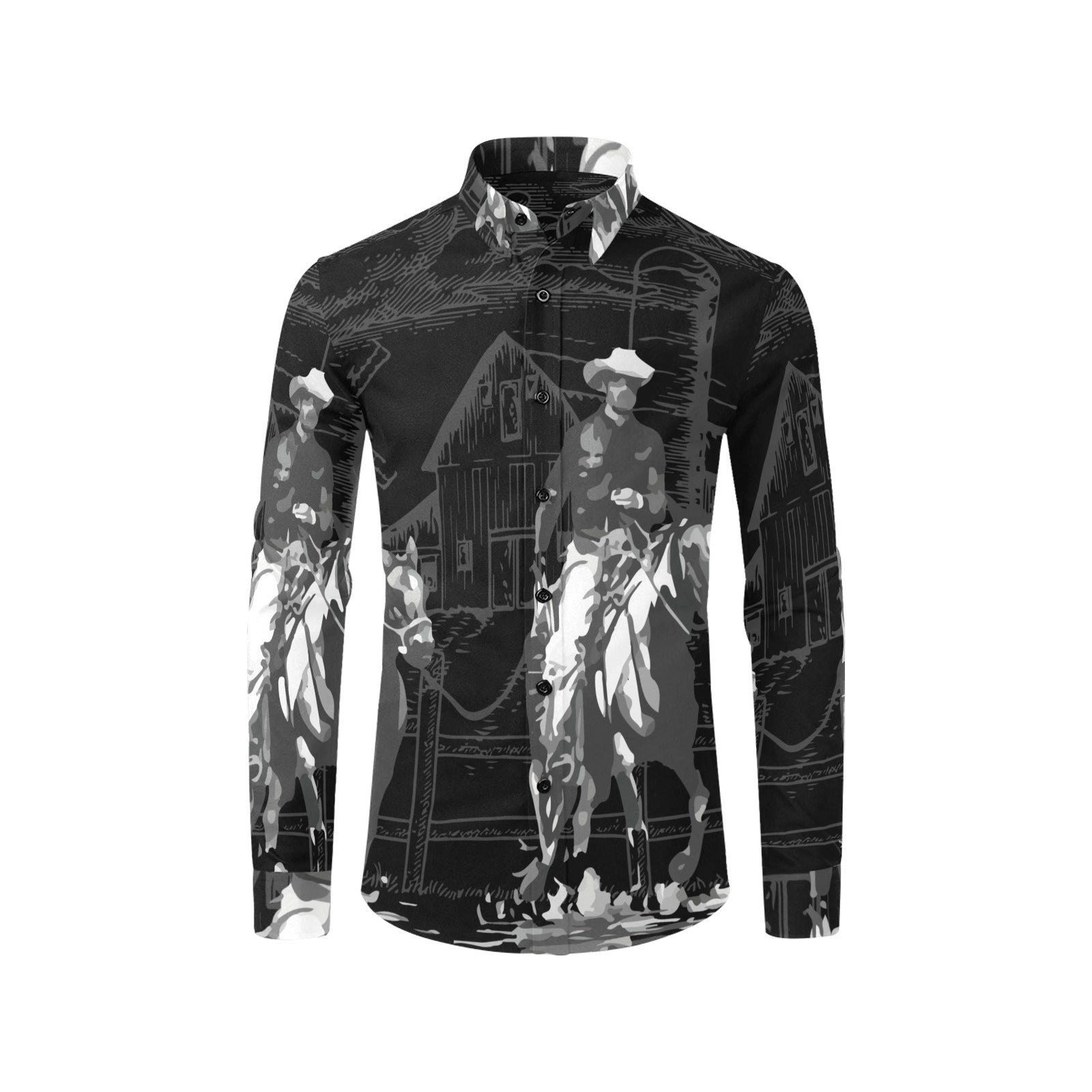 Baha Ranch Sepia Cowboy Legacy Unisex Button Up Arena Shirt