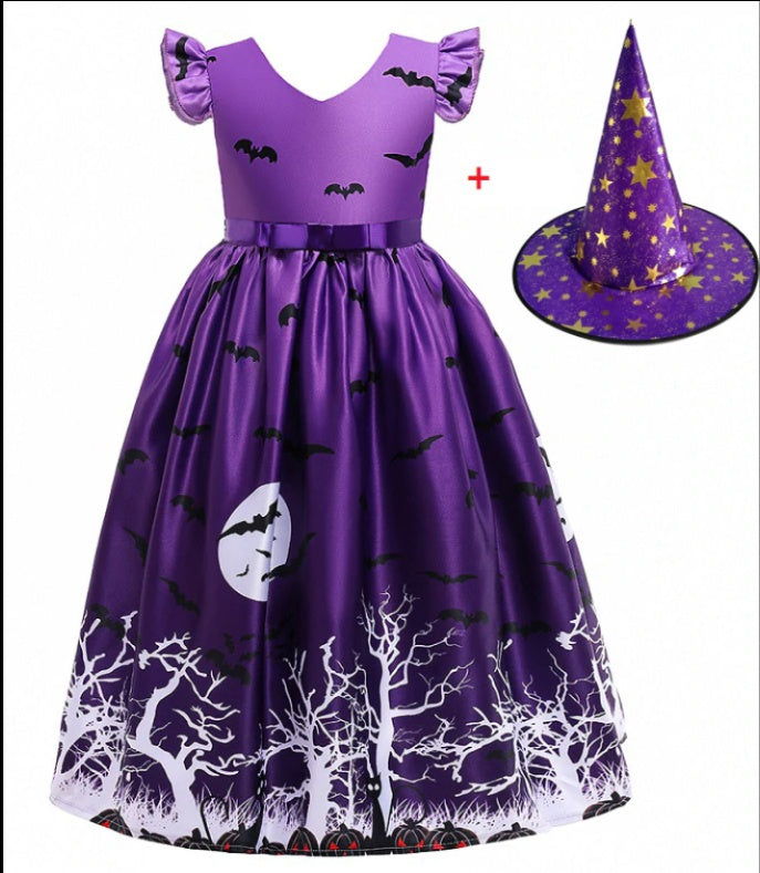 Halloween Princess Dress Halloween Printed Mesh - My Store - Flyclothing LLC