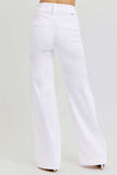 RISEN Full Size Tummy Control Double Button Wide Leg Jeans - Trendsi - Flyclothing LLC