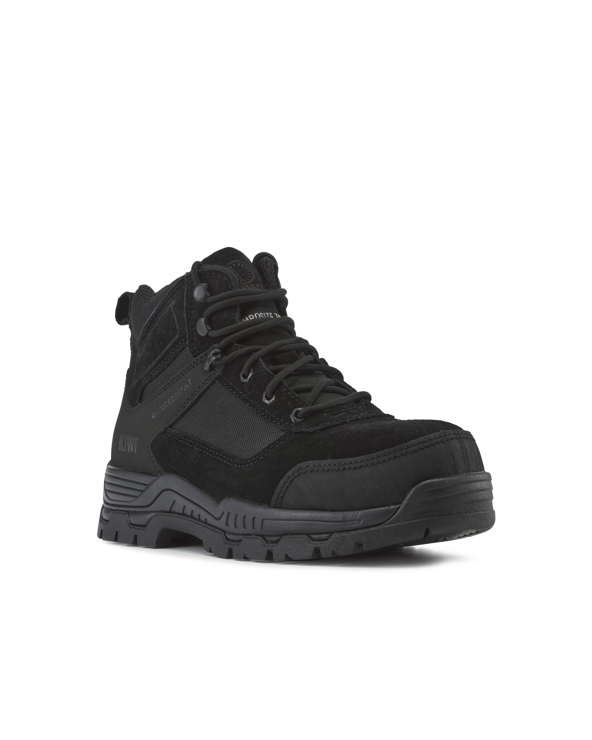 Kiwi Trek Black Suede/Nylon 5" Steel Toe Water Resistant Work Boots [63500] - Kiwi - Flyclothing LLC