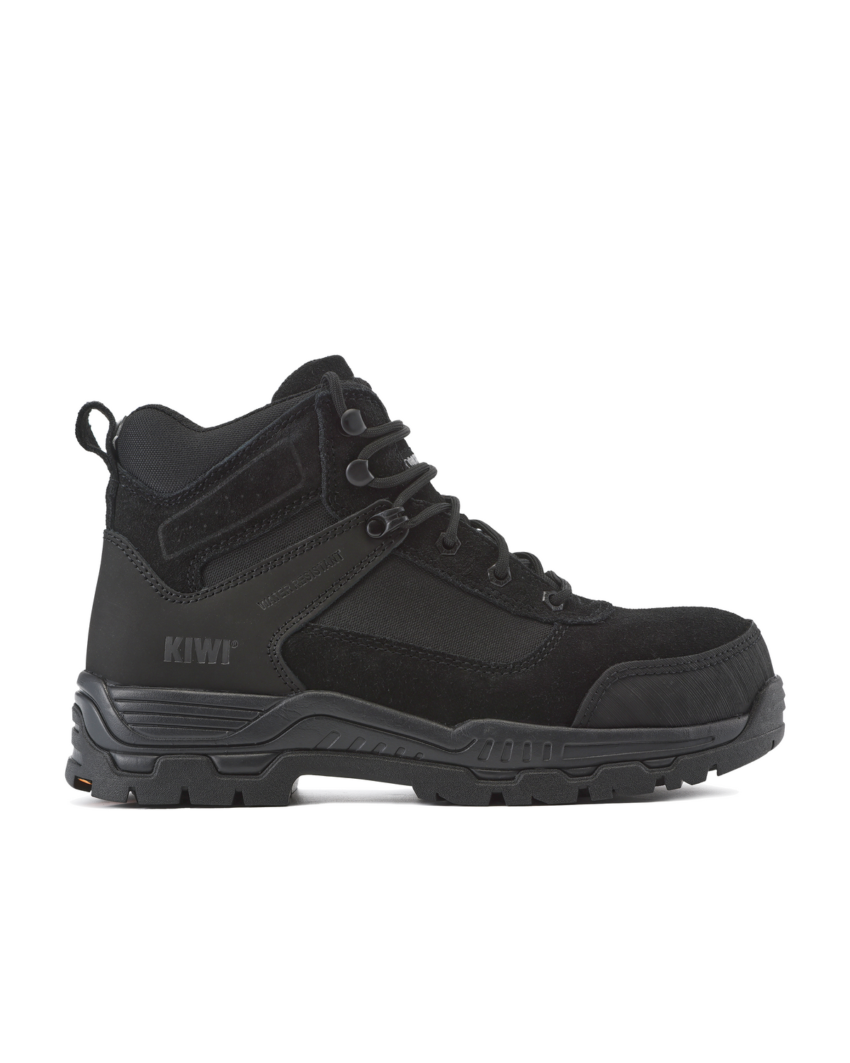 Kiwi Trek Black Suede/Nylon 5" Steel Toe Water Resistant Work Boots [63500] - Kiwi - Flyclothing LLC