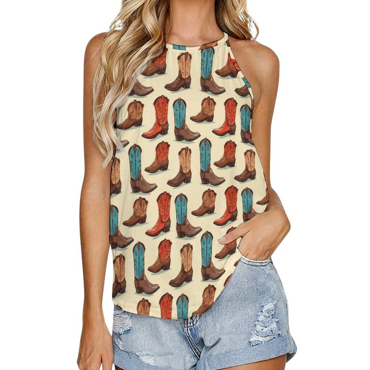 Baha Ranch Got My Boots Tank Top - Baha Ranch Western Wear - Flyclothing LLC