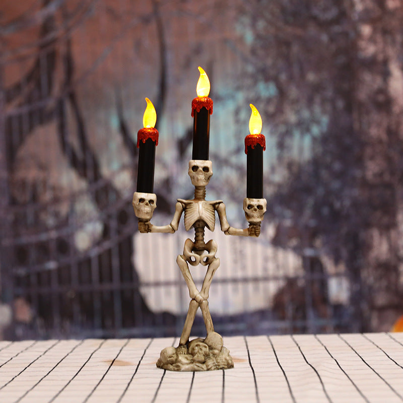 Halloween Three candles skeletons decoration - My Store - Flyclothing LLC