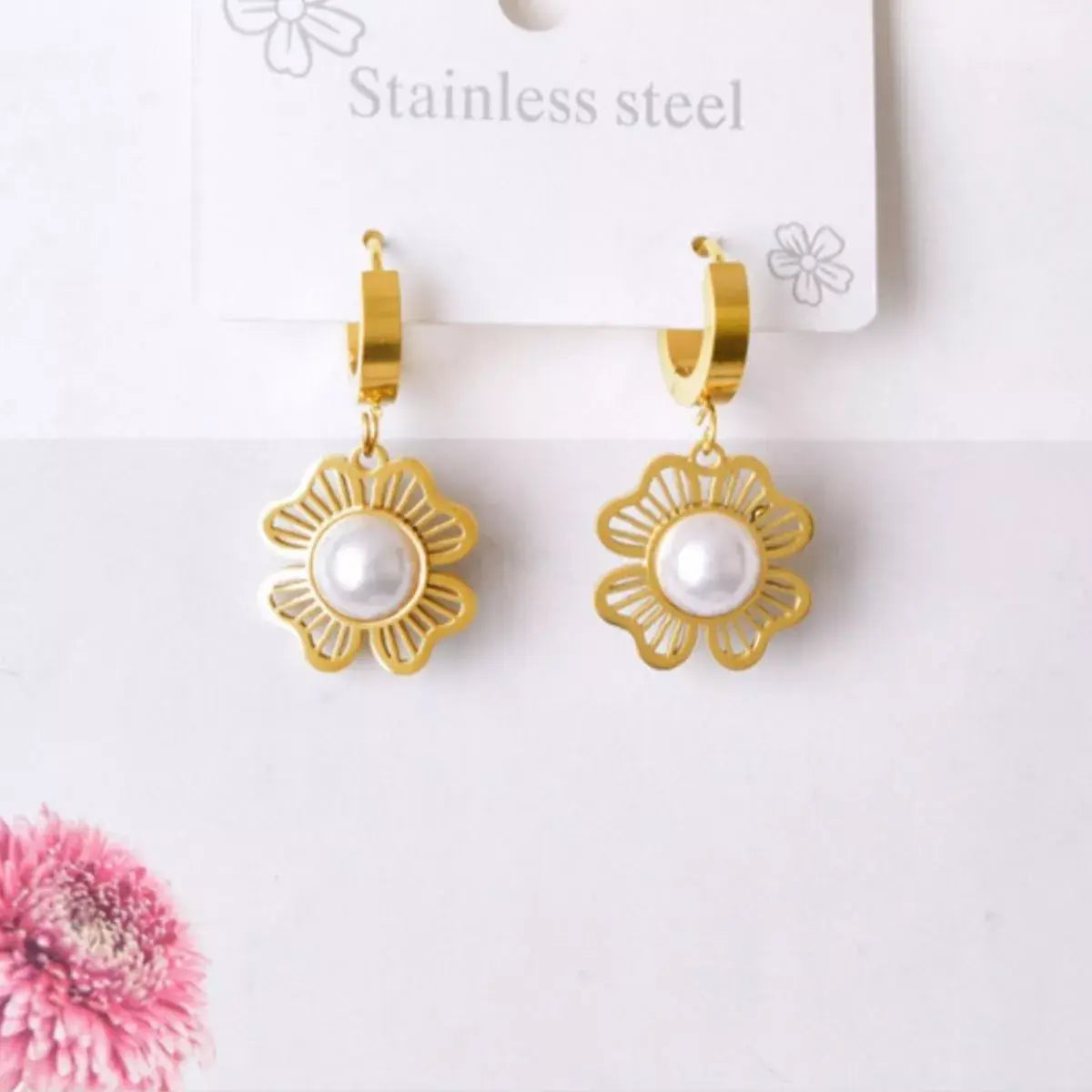 18K Gold-Plated Flower Jewelry Set - Trendsi - Flyclothing LLC