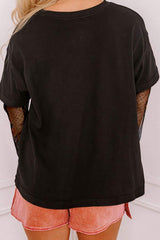 Faux Two Piece Floral Long Sleeve Patchwork Top - Trendsi - Flyclothing LLC