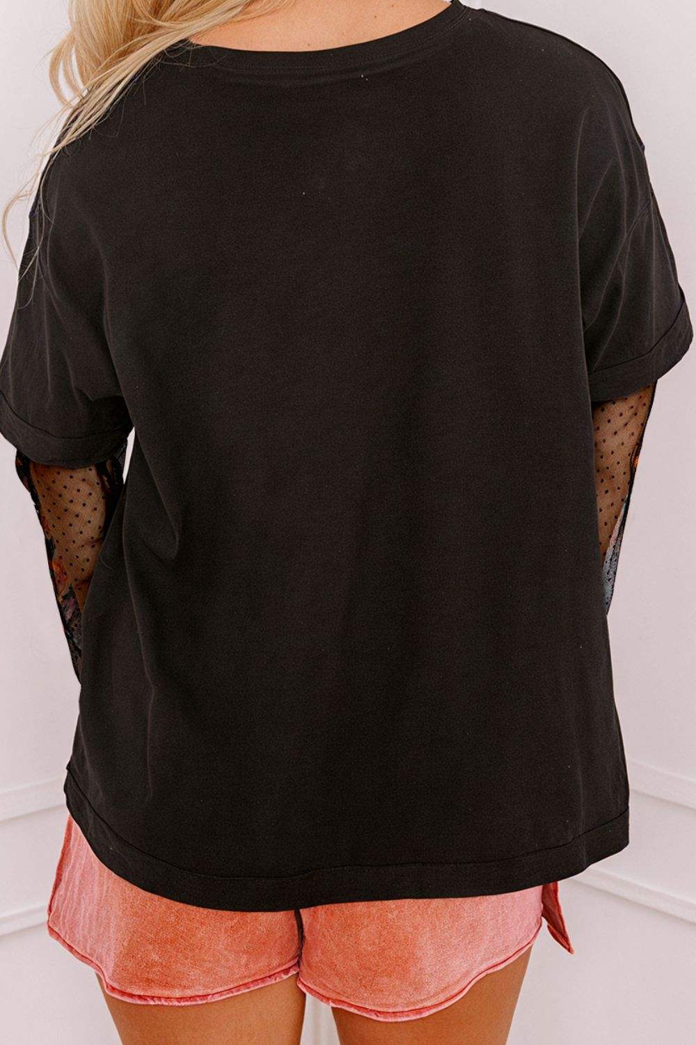 Faux Two Piece Floral Long Sleeve Patchwork Top - Trendsi - Flyclothing LLC
