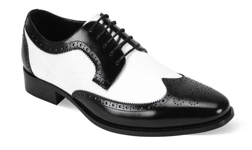 Giorgio Venturi Wingtip Spectator Lace Shoe Black/White - Giorgio Venturi