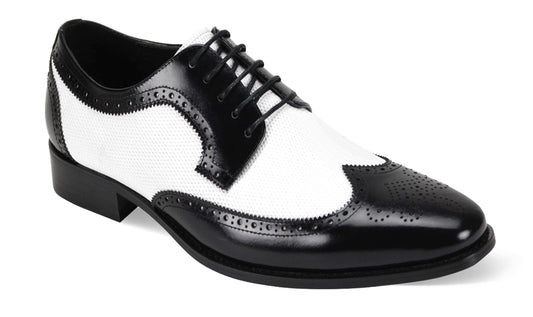 Giorgio Venturi Wingtip Spectator Lace Shoe Black/White - Giorgio Venturi - Flyclothing LLC
