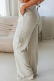 Drawstring High Waist Pants with Pockets - Trendsi