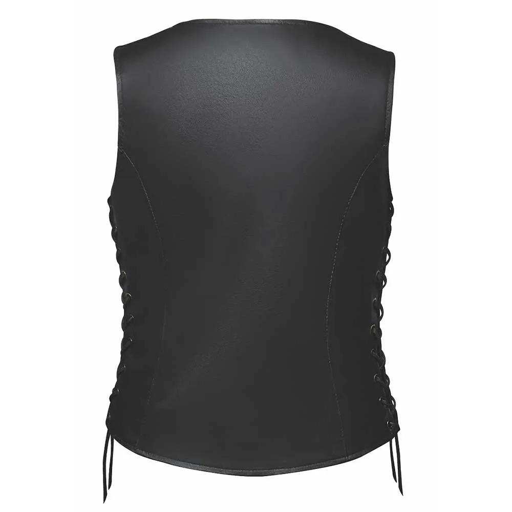 Annette - Ladies Lining Leather Vest - Unik Just for Bikers - Flyclothing LLC