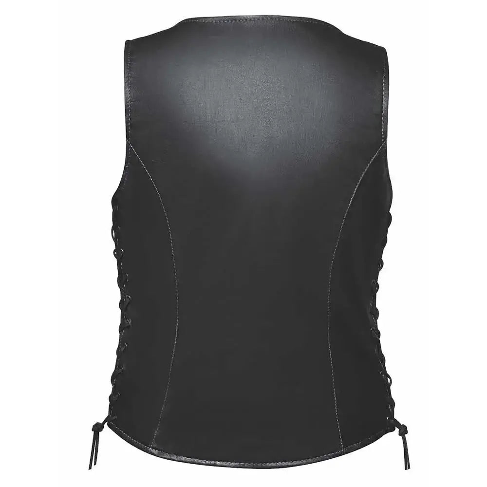 Verbena - Ladies Lining Leather Vest - Unik Just for Bikers - Flyclothing LLC